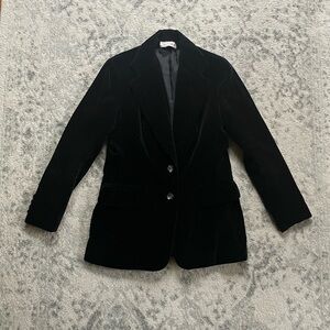 1990s Black Velvet Blazer